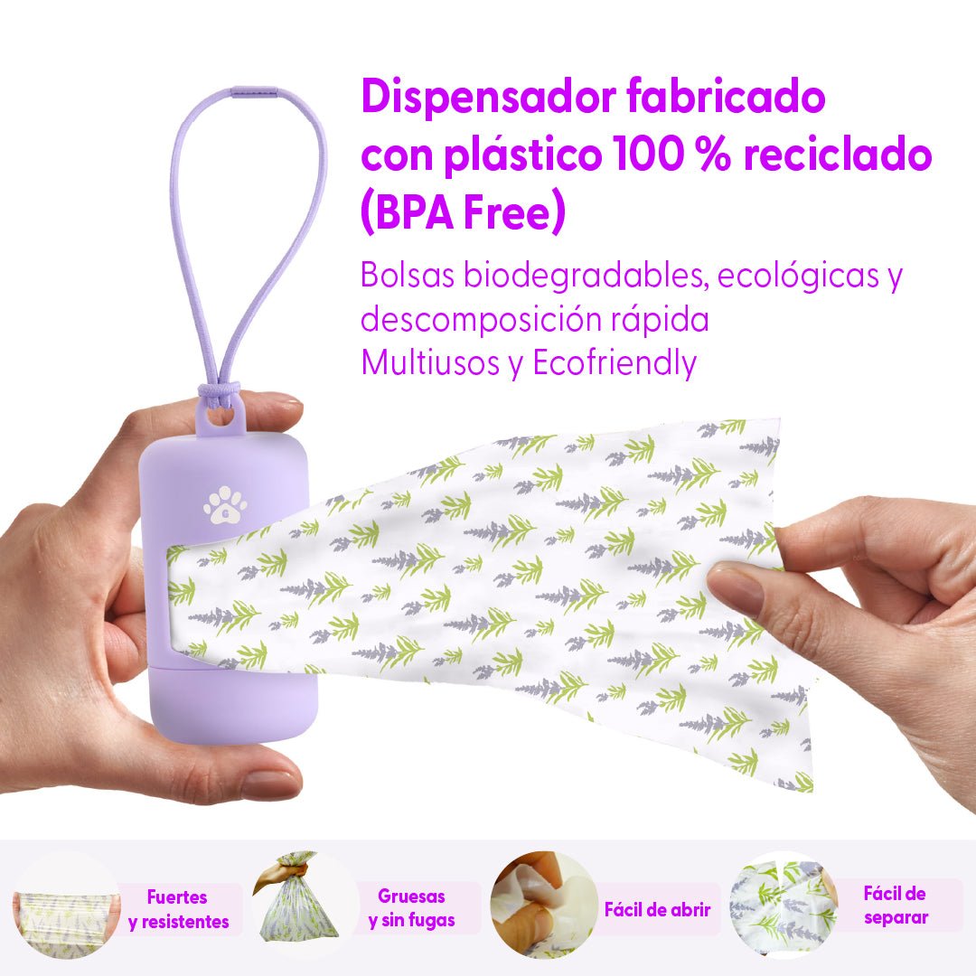 Kit Dispensador de Bolsas para Caca de Perros - Guachi