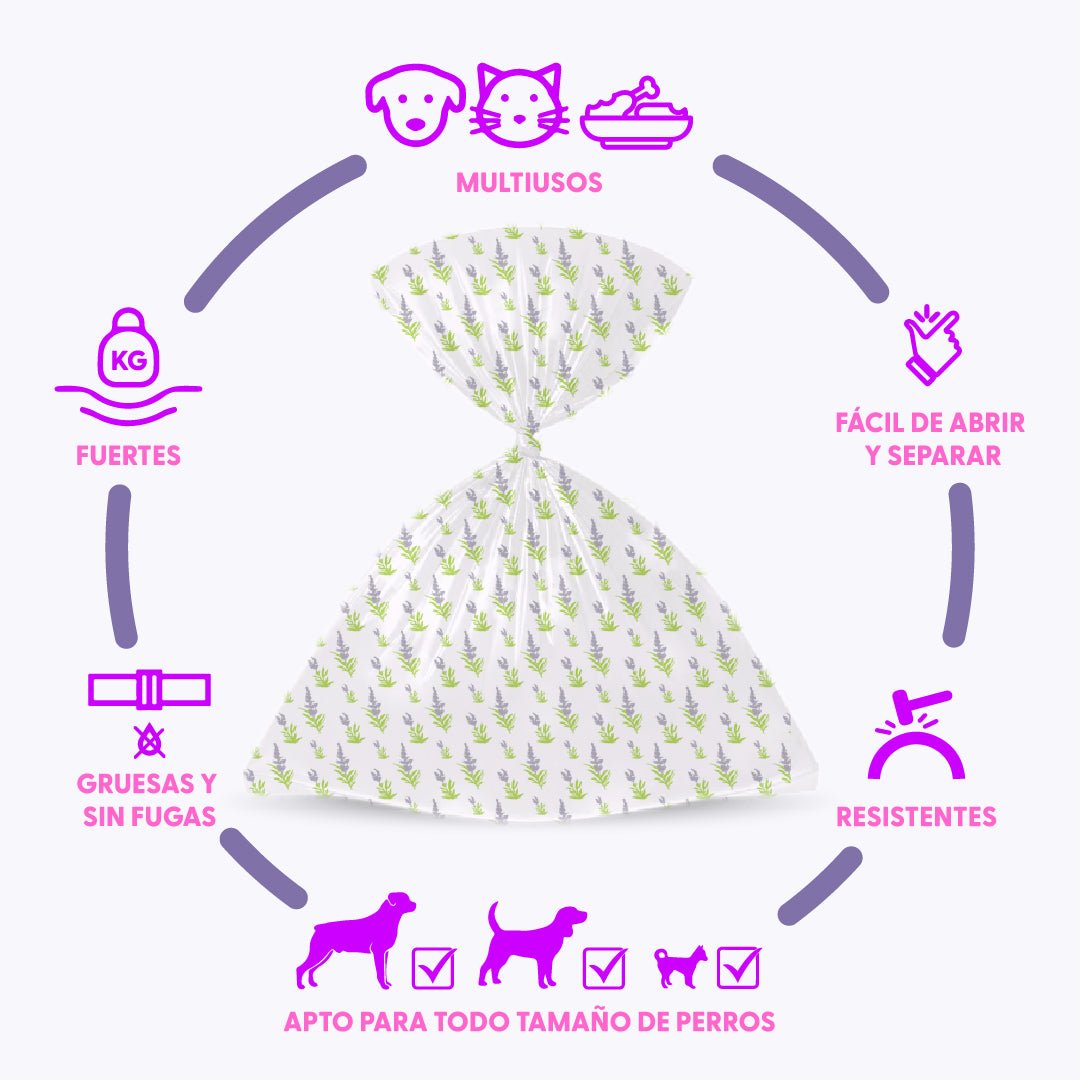 Kit Dispensador de Bolsas para Caca de Perros - Guachi