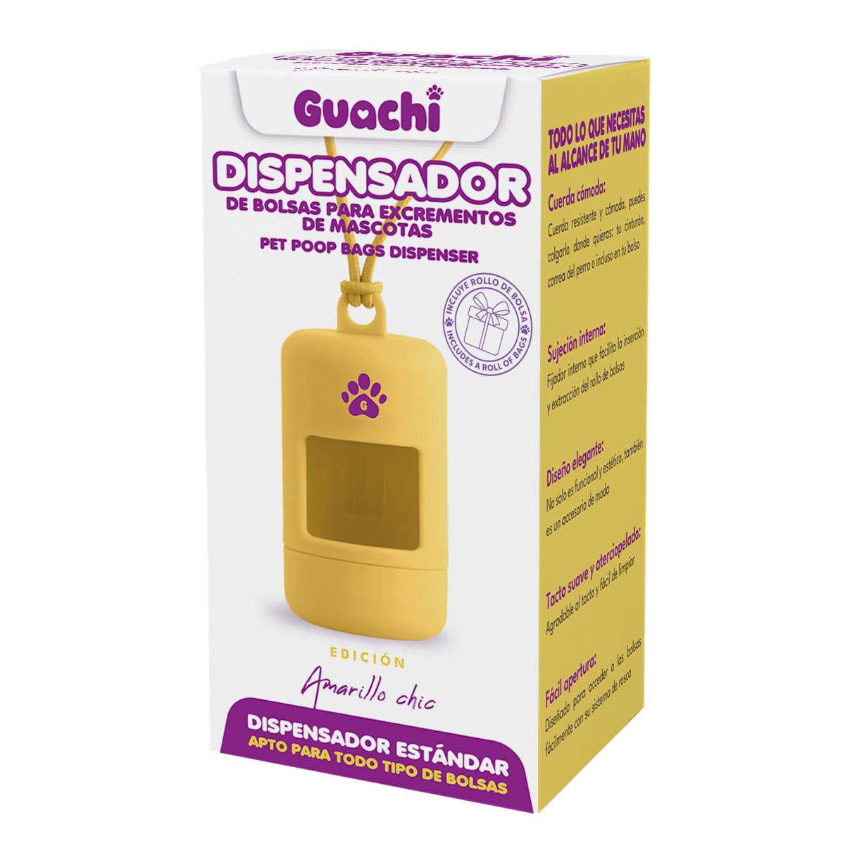 Porta bolsas caca perro | Edición Amarillo Chic - Guachi