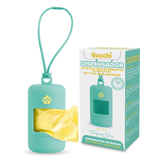 Porta bolsas caca perro | Edición Turquesa Shine - Guachi