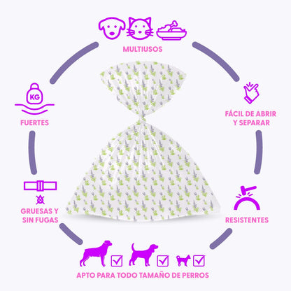 Kit Dispensador de Bolsas para Caca de Perros - Guachi