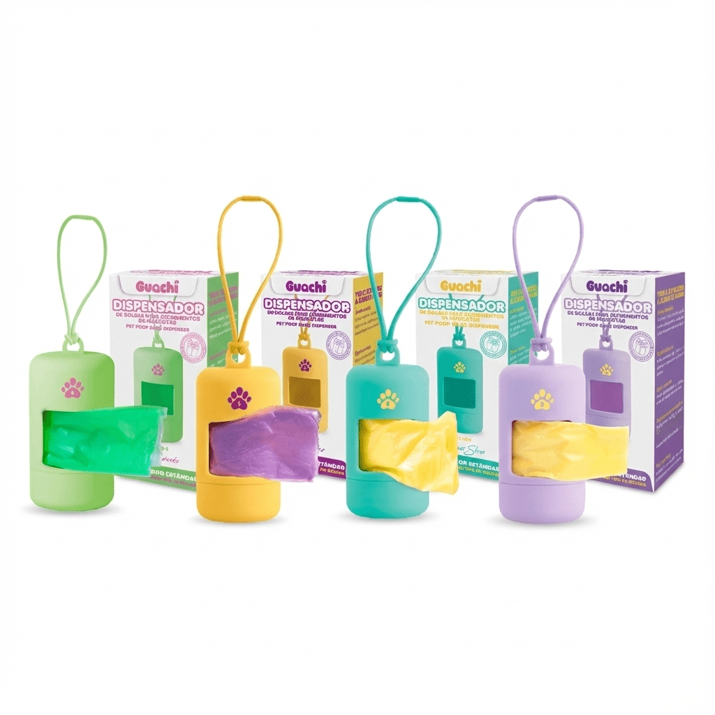 Pack porta bolsas caca perro, incluye las 4 ediciones - Guachi