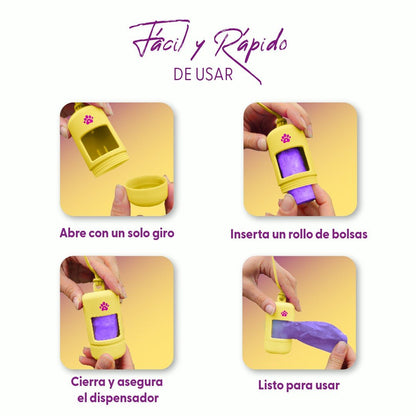 Porta bolsas caca perro | Edición Amarillo Chic - Guachi