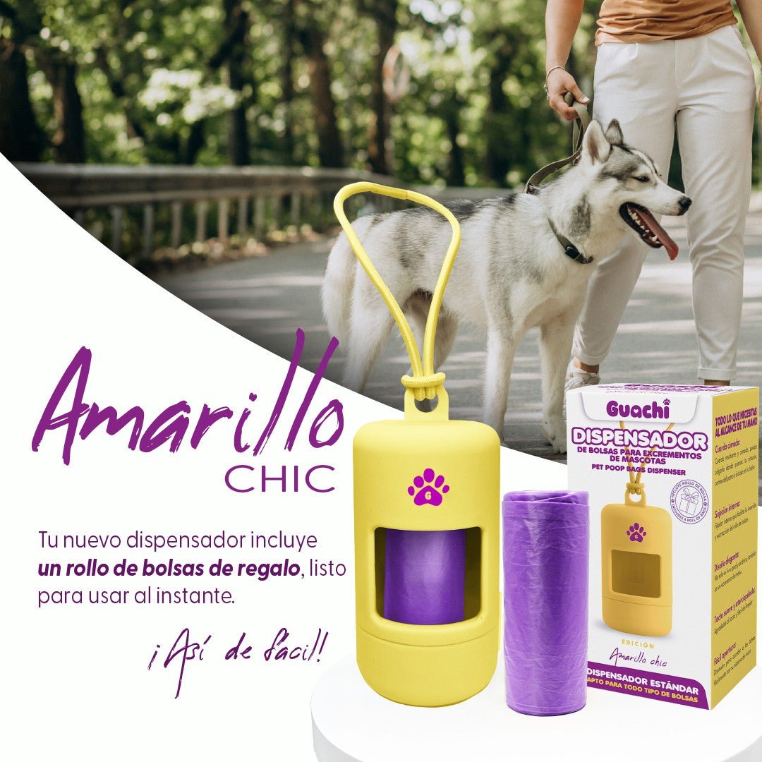 Porta bolsas caca perro | Edición Amarillo Chic - Guachi