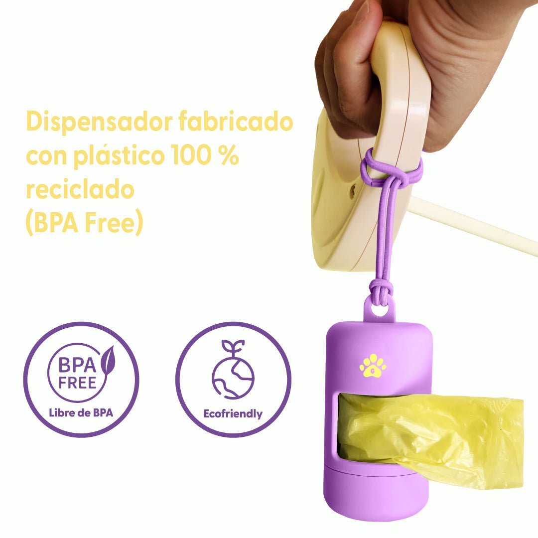 Porta bolsas caca perro | Edición Lila Pop - Guachi