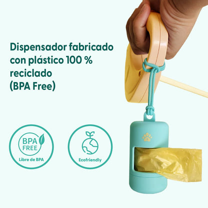 Porta bolsas caca perro | Edición Turquesa Shine - Guachi