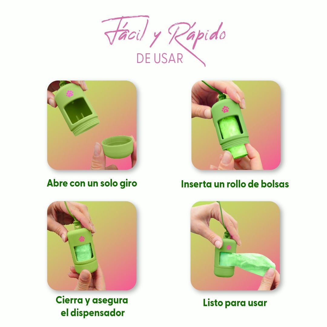 Porta bolsas caca perro | Edición Verde Sweet - Guachi