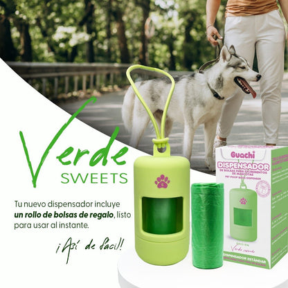 Porta bolsas caca perro | Edición Verde Sweet - Guachi