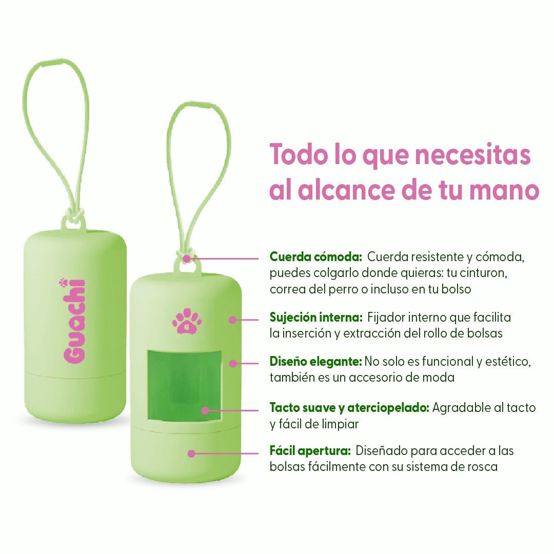 Porta bolsas caca perro | Edición Verde Sweet - Guachi