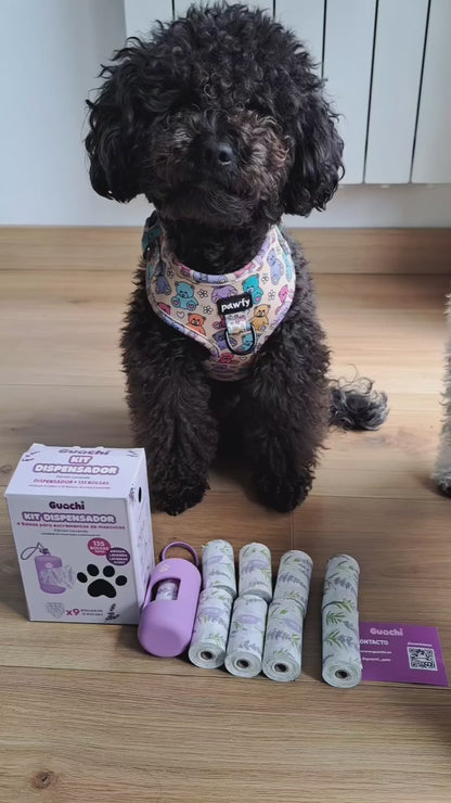 EcoPack – 18 rollos 270 bolsas de caca para perros biodegradables con aroma a lavanda hipoalergénico, gruesas y resistentes